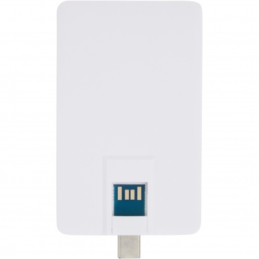 Logotrade presentreklam bild: Duo slim 32 GB USB-enhet med Type-C och USB-A 3.0